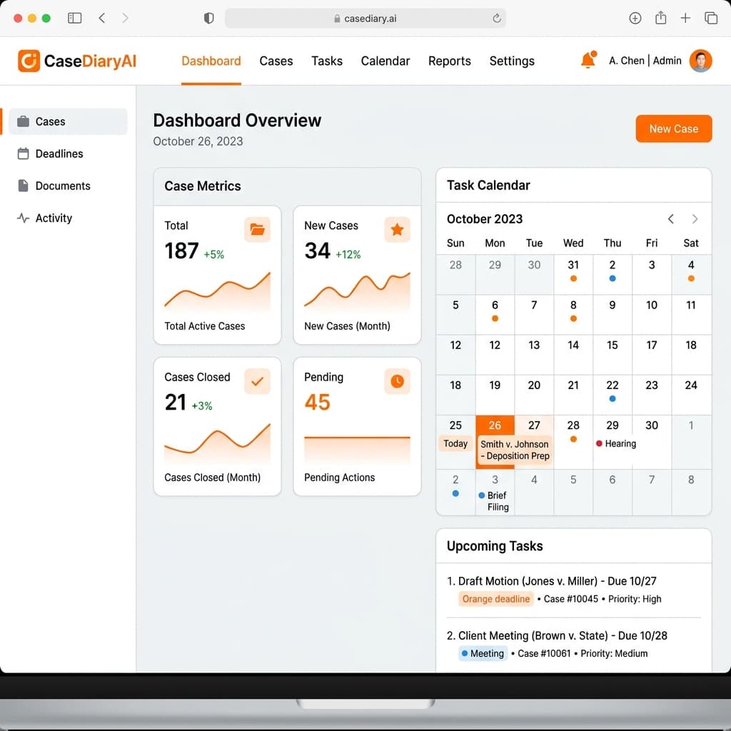 Supervision Dashboard CaseDiaryAI